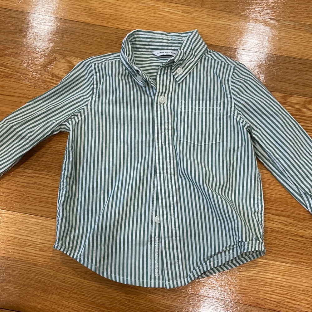 Janie and jack baby striped Oxford